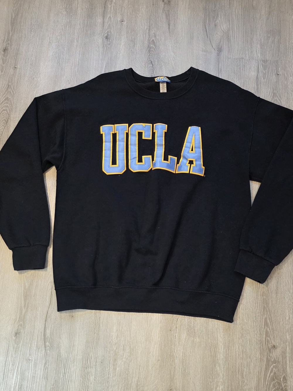 UCLA Bruins Bearwear Sweatshirt Unisex Large Spellout Navy Crewneck Academia